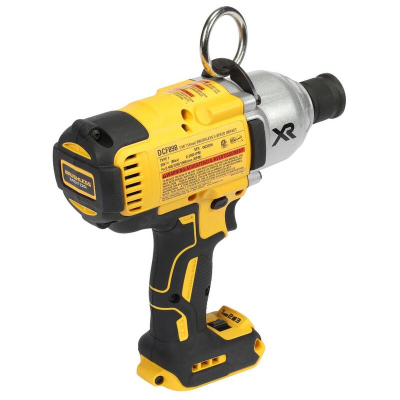 Llave de impacto inalámbrica sin escobillas DEWALT 20V MAX XR de alto torque de 7/16 pulgadas con mandril de liberación rápida (solo herramienta) - DCF898B