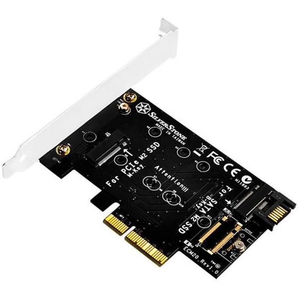 Silverstone Silver Stone Technologies ECM20 Dual M2 To Pci-E X4 & Sata 6G Adapter Card - ECM20