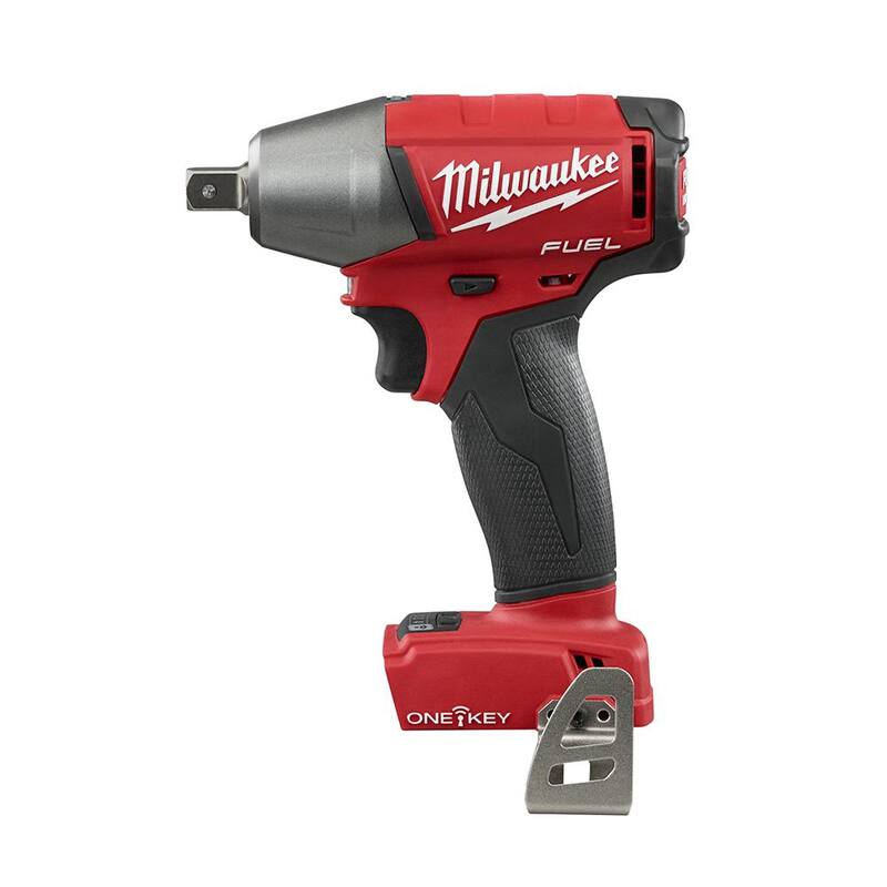 Llave de impacto inalámbrica sin escobillas Milwaukee M18 FUEL ONE-KEY de 18V de 1/2 pulgada con retención de pasador (herramienta solamente) - 2759-20