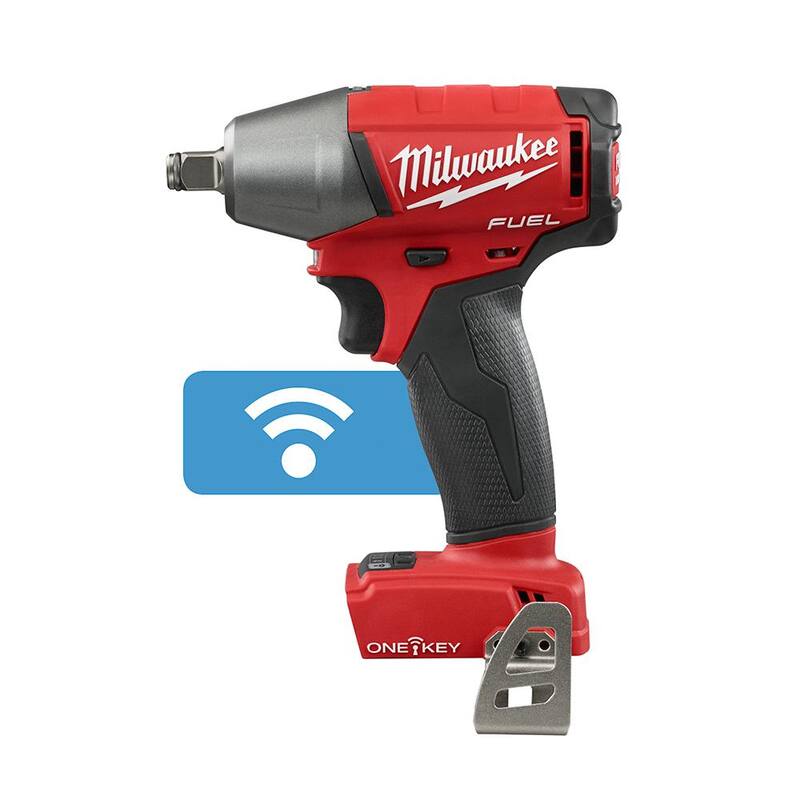 Llave de impacto inalámbrica sin escobillas Milwaukee M18 FUEL ONE-KEY de 18V con anillo de fricción de 1/2 pulgadas (herramienta solamente) - 2759B-20