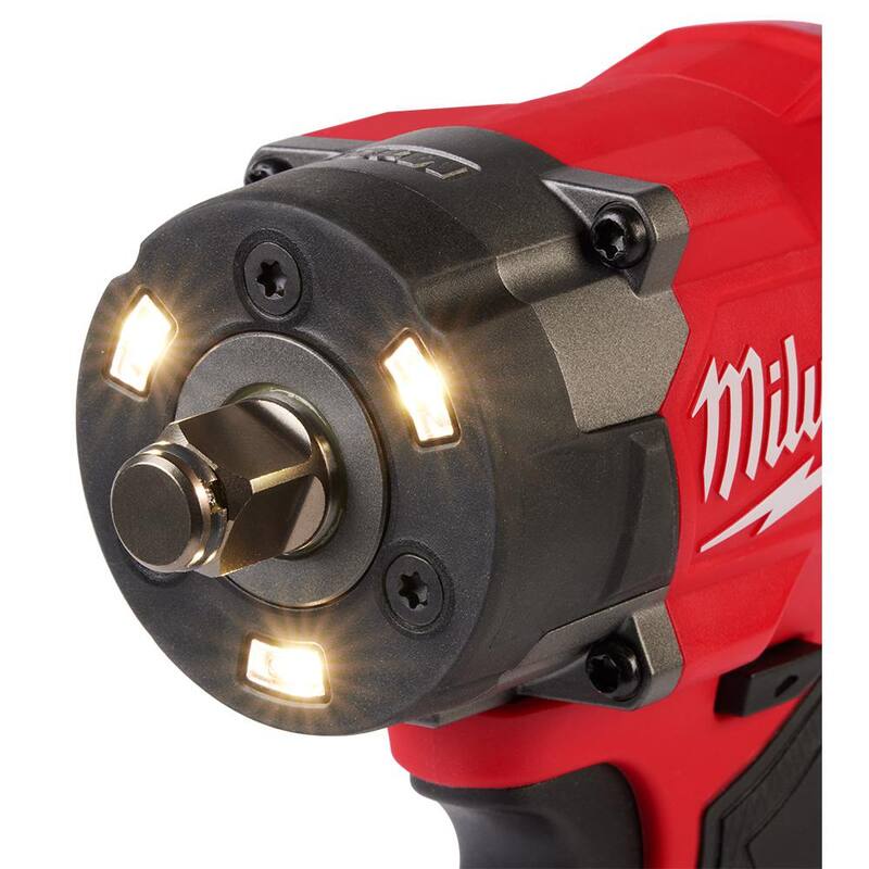 Llave de impacto compacta sin escobillas Milwaukee M18 FUEL de 18 voltios con control de torque y tecnología TORQUE-SENSE - 3061-20