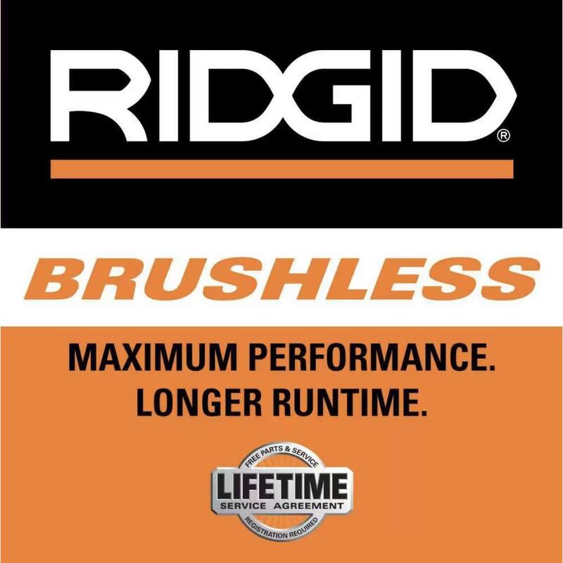Llave de impacto de alto torque RIDGID 18V Brushless de 4 modos 1/2 pulg con kit de batería de 4.0 Ah, cargador y batería de 18V 4.0 Ah - R86212KN-AC87004