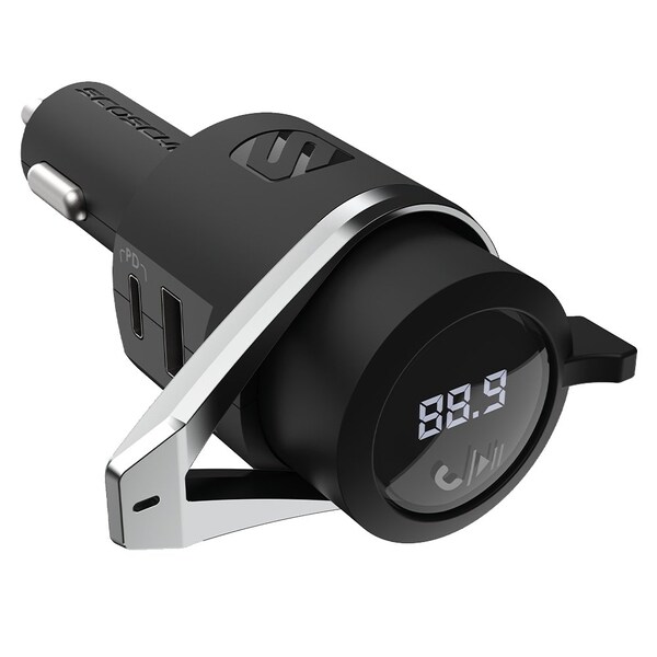 Scosche BTFreq Pro Bluetooth FM Transmitter with Power Delivery Charging, Silver - BTFMPD3SR-SP