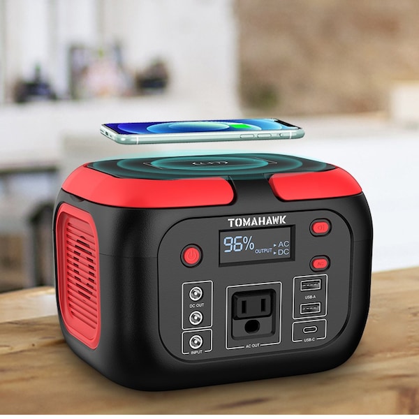 Tomahawk Power Portable Power Station, 155Wh 200W 4-Port Backup Lithium Battery USB-C - TPB200