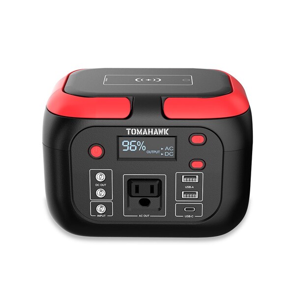 Tomahawk Power Portable Power Station, 155Wh 200W 4-Port Backup Lithium Battery USB-C - TPB200