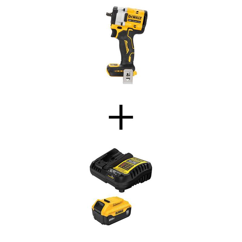 Llave de Impacto Inalámbrica sin escobillas DEWALT ATOMIC 20V MAX de 3/8 pulgadas con batería de 20V MAX XR 5Ah y cargador - DCF923BWDCB205C