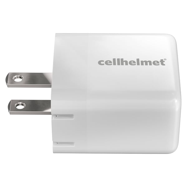 Cellhelmet USB A and USB C Dual Wall Charger 20W PD, White - WALL-PD-20W-A-C