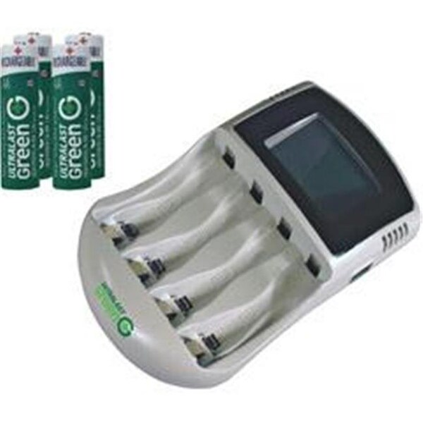 Ultralast Ultralast High-Speed Charger With 4 Aa High-Power Nimh Batteries - ULGFAST