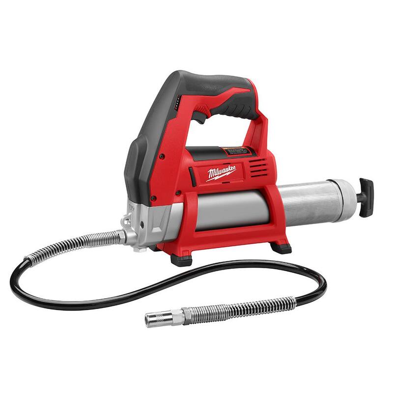 Juego combinado de llave de impacto sin cable Milwaukee M12 12V de 3/8 in con batería de iones de litio y pistola de grasa (2 herramientas) - 2454-20-2446-20-48-59-2420-48-11-2420