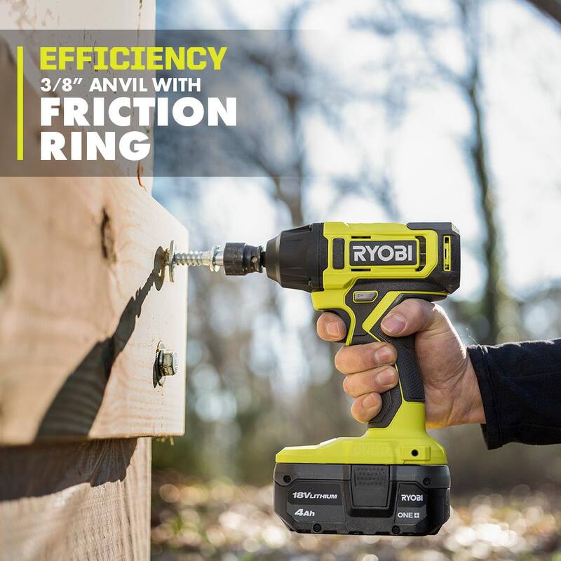 Llave de impacto inalámbrica RYOBI ONE+ 18V de 3/8 in. con batería de 2.0 Ah - PCL250B-PBP006