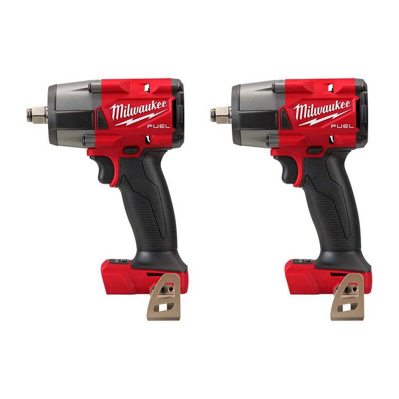 Llave de impacto inalámbrica de medio torque Milwaukee M18 FUEL Gen-2 de 18V de iones de litio sin escobillas de 1/2 pulgada con FR (2 herramientas) - 2962-20-2962-20