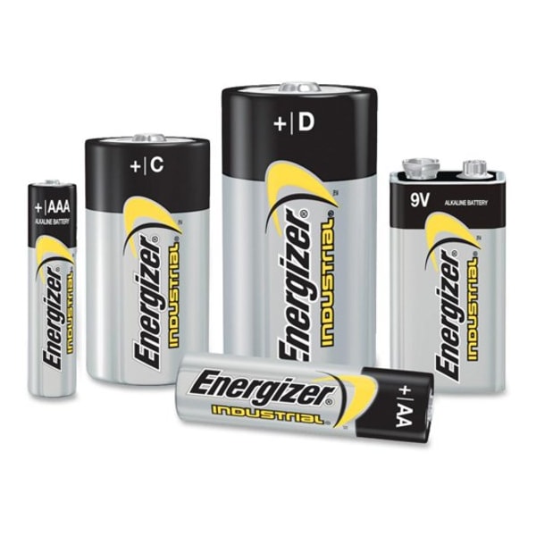 Energizer Industrial 9V Alkaline Battery, 9V DC, 12 Pack - EN22