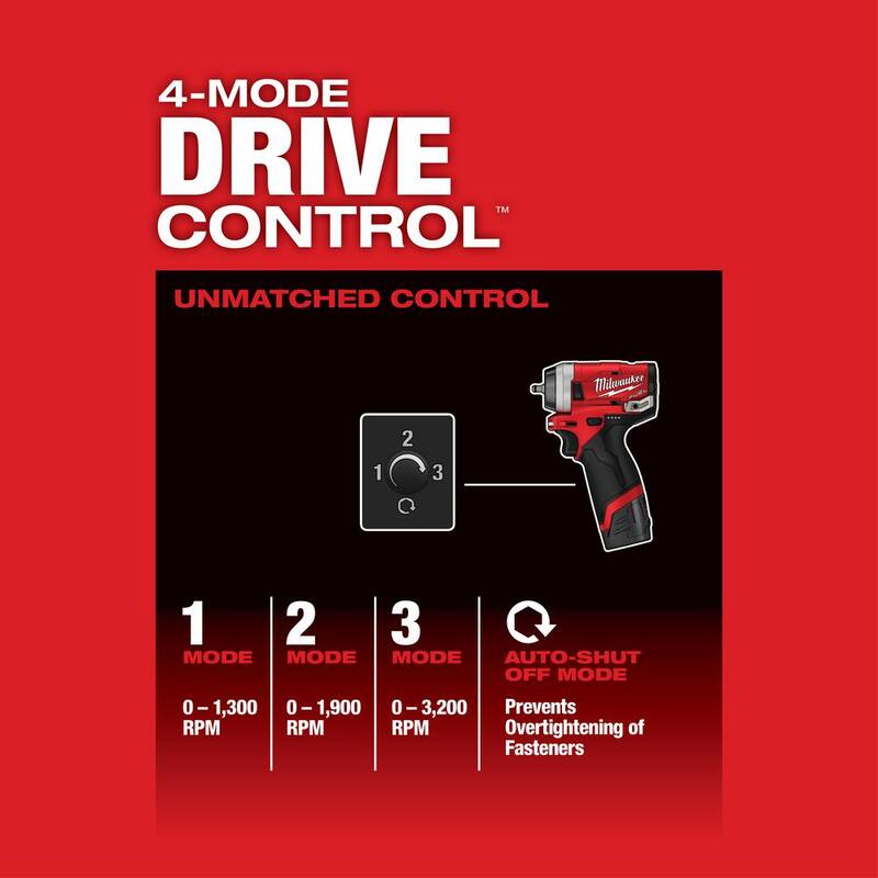Llave de impacto inalámbrica Milwaukee M12 FUEL 12V de 1/4 de pulgada con batería de iones de litio de 2.0Ah M12 - 2552-20-48-11-2420