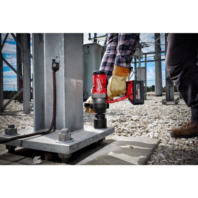 Llave de impacto inalámbrica Milwaukee M18 FUEL ONE-KEY de 18V de 1 pulgada, con anillo de fricción y bota de protección - 2867-20-49-16-2867