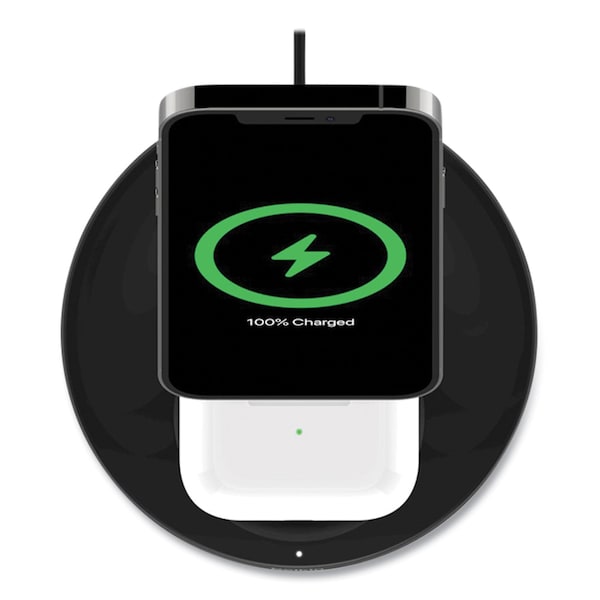 Belkin BOOST CHARGE Pro 2-in-1 Wireless Charger Stand, 15 W, Black - WIZ010TTBK