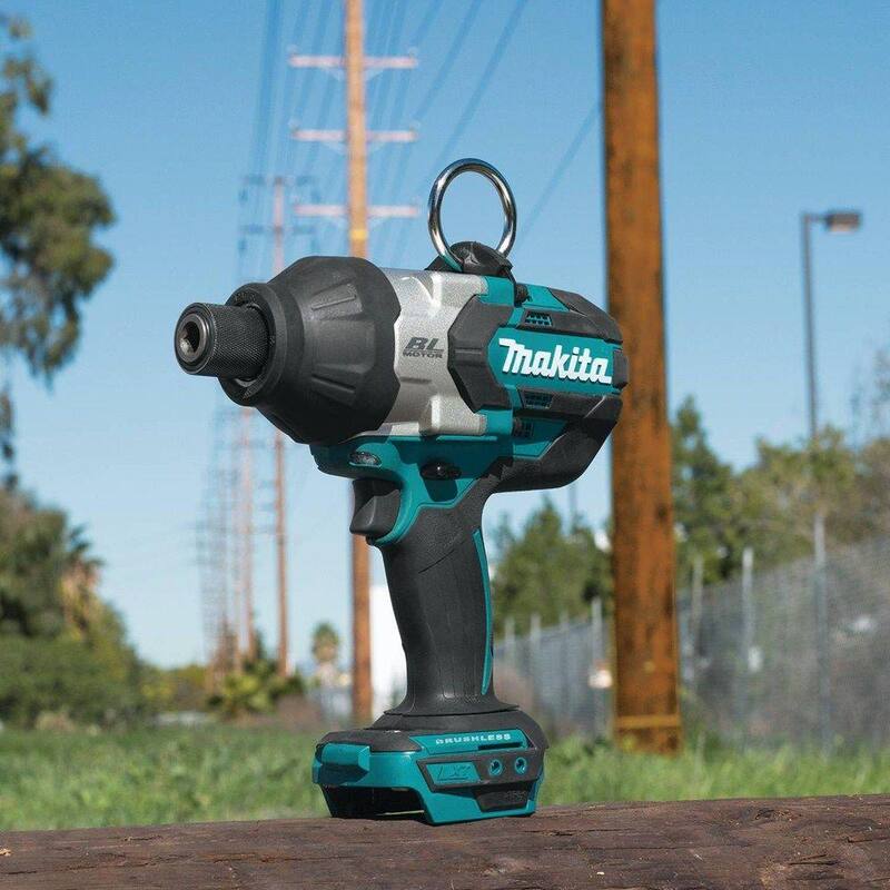Llave de impacto inalámbrica sin escobillas de iones de litio LXT de 18V de alto torque de Makita con 7/16 pulgadas de cabeza hexagonal (Herramienta solamente) - XWT09Z