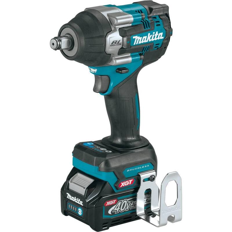 Llave de impacto inalámbrica sin escobillas de 40V max XGT de Makita con 4 velocidades y par medio de 1/2 pulgada con anillo de fricción, kit con batería de 2.5Ah - GWT07D
