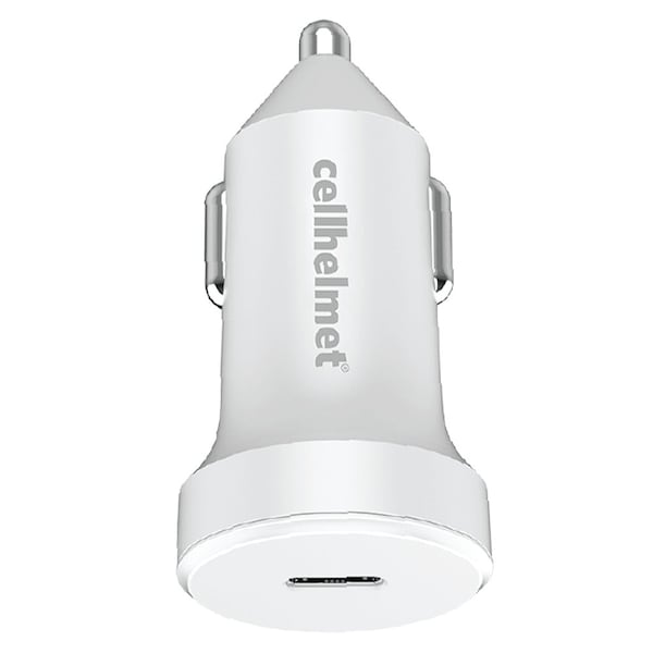 Cellhelmet PD USB C Car Charger 20W, White - CAR-PD-20W-W