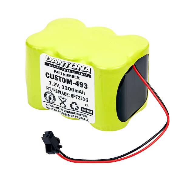 Dantona Custom Made Battery Pack - HQRP BP7233-2, COASTER, BIRDOGUSBPLUS - CUSTOM-493