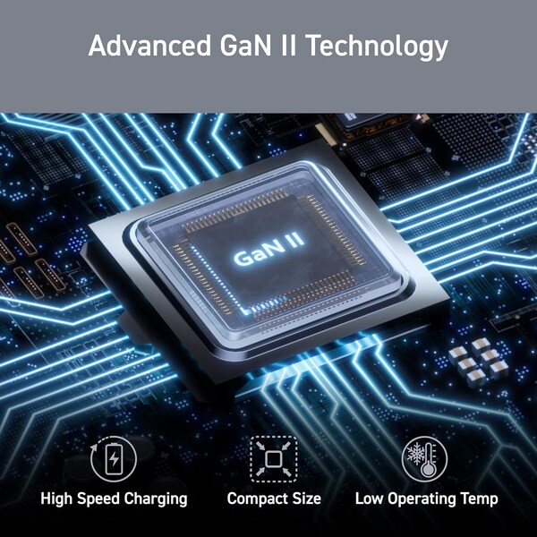 Elecom 100W Smart PD-PPS USB Charger, GaN II Fast Charging, Thermal Protection, TypeC x 2, Type A x 1 - EC-AC65100BK