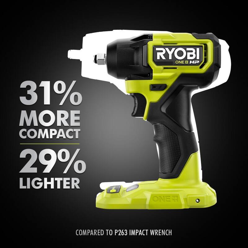 RYOBI ONE+ 18V Kit de ALTO RENDIMIENTO con (2) Baterías de 4.0 Ah, Batería de 2.0 Ah, Cargador y Llave de Impacto Brushless ONE+ HP - PSBIW01B-PSK108SB