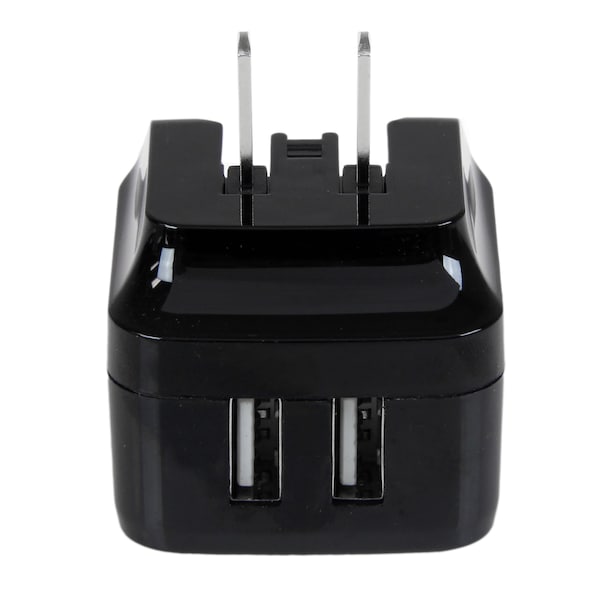 Startech.Com 2 port USB Travel Wall Charger 17W / 3.4A - 110V/220V - USB2PACBK