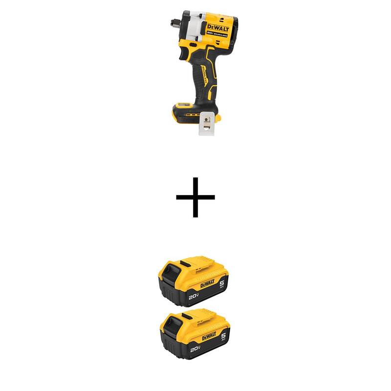 DEWALT ATOMIC Licuadora inalámbrica de impacto con velocidad variable de 1/2 pulgadas y baterías premium de 20V 5Ah - DCF921BWCB205-2