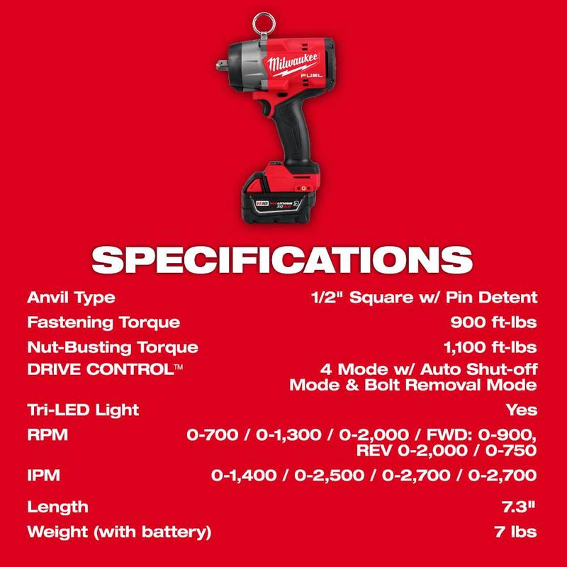 Milwaukee M18 FUEL18-Volt Lithium-Ion Brushless Cordless High Torque 1/2 in. Impact Wrench with Pin Detent Kit - 2966-22

Llave de Impacto sin Escobillas de Alto Torque de 1/2 pulgadas con Pasador de Retención - 2966-22