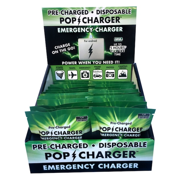 Zorbitz Zorbitz Pop Charger Disposable Emergency Cell Phone Charger 1 pk - 2463