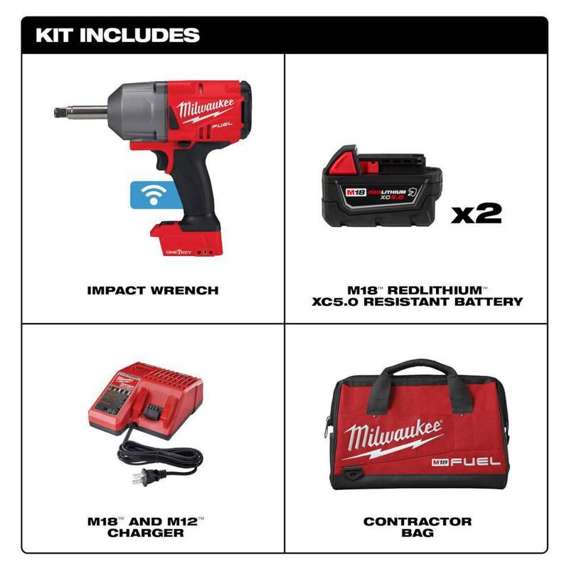 Milwaukee M18 FUEL ONE-KEY 18V Li-Ion Brushless Cordless 1/2 in. Ext Anvil Controlled Torque Impact Wrench w/Resistant Batteries - 2769-22R

Llave de impacto inalámbrica Milwaukee M18 FUEL ONE-KEY 18V Li-Ion sin escobillas de 1/2 in. con control de torque y baterías resistentes - 2769-22R