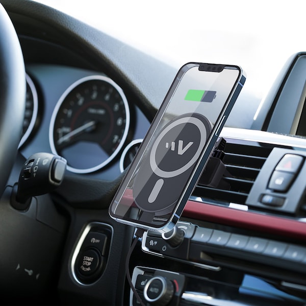 Ventev 15W Magnetic Wireless Car Charger Mount, Black - MCMNT-CAR257463