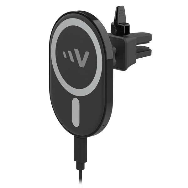 Ventev 15W Magnetic Wireless Car Charger Mount, Black - MCMNT-CAR257463