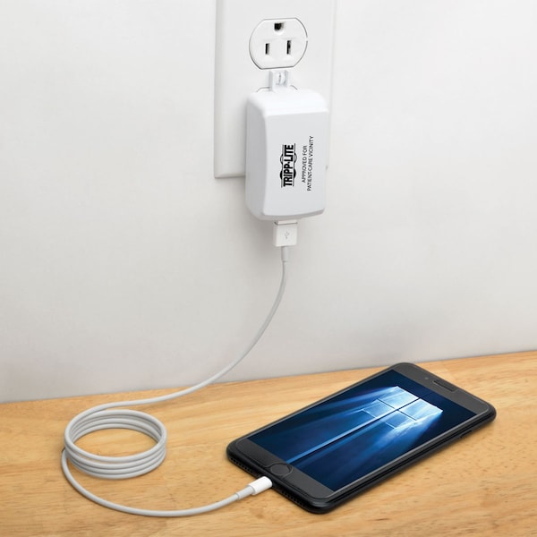 Tripp Lite USB Wall Outlet Charger, White - U280-001-W2-HG