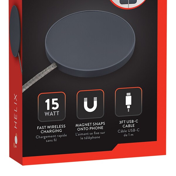 Helix MagSafe 15-Watt Wireless Charger with Braided Cable - ETHMAGWC