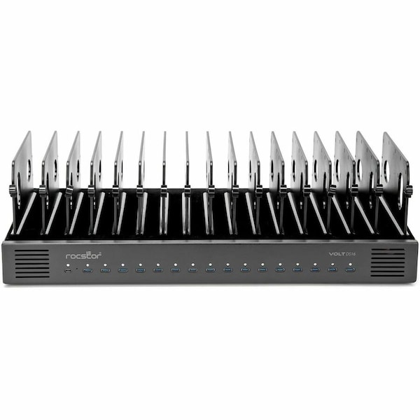 Rocstor VOLT DSC16 USB-C 16 PORT DESKTOP CHARGING STATION WITH DIVIDERS AND USB-C CHARGI - VT0V002-01
