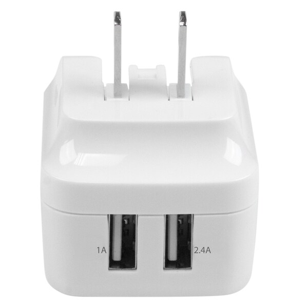 Startech.Com White 2 port USB Travel Wall Charger 17W / 3.4A - 110V/220V - USB2PACWH