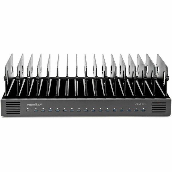 Rocstor VOLT DS16 USB-C 16 PORT DESKTOP CHARGING STATION WITH TOP DIVIDERS - 65W POWER D - VT0V001-01
