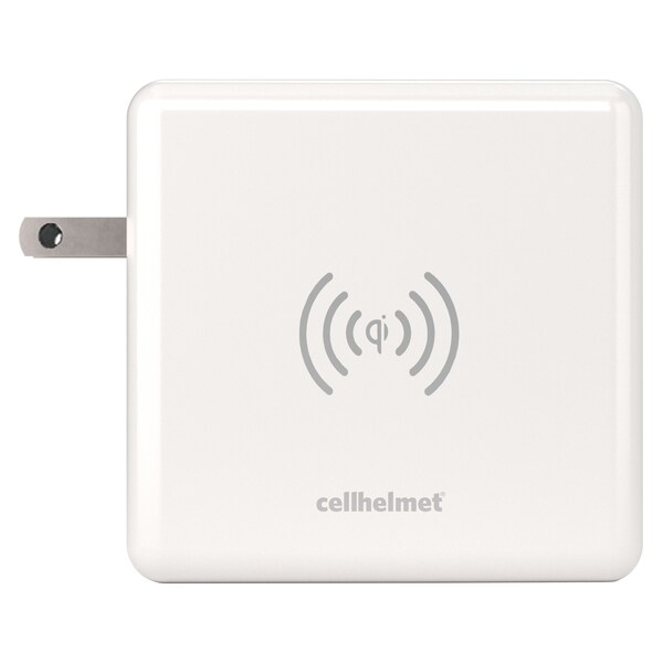 Cellhelmet Power Bank and Qi Wireless Charger 8,000 mAh, White - CHQI-ALL