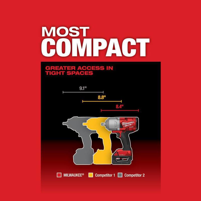 Llave de impacto inalámbrica sin escobillas Milwaukee M18 FUEL ONE-KEY de 18V con anillo de fricción y juego de vasos de impacto - 2863-22R-49-66-6803