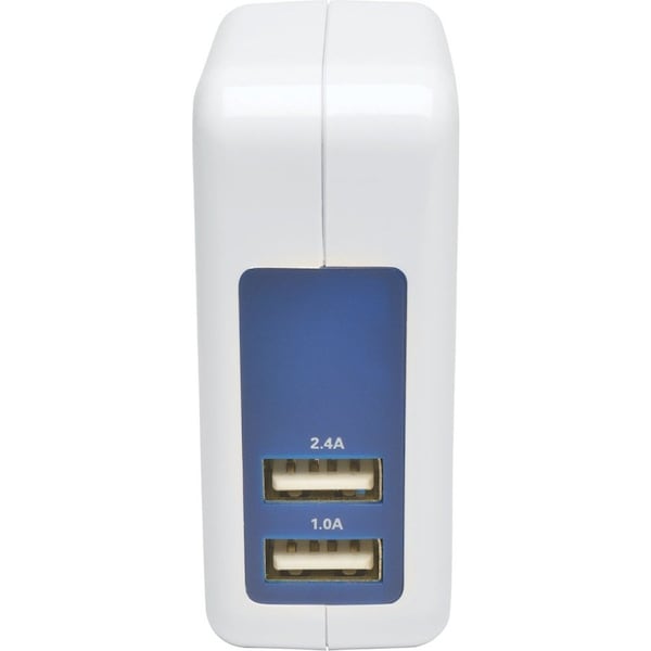 Tripp Lite Tripp Lite by Eaton 2-Port USB Wall/Travel Charger, 5V, 1.0/2.4A - 5 V DC Output - 2.40 A - U280-002-W12