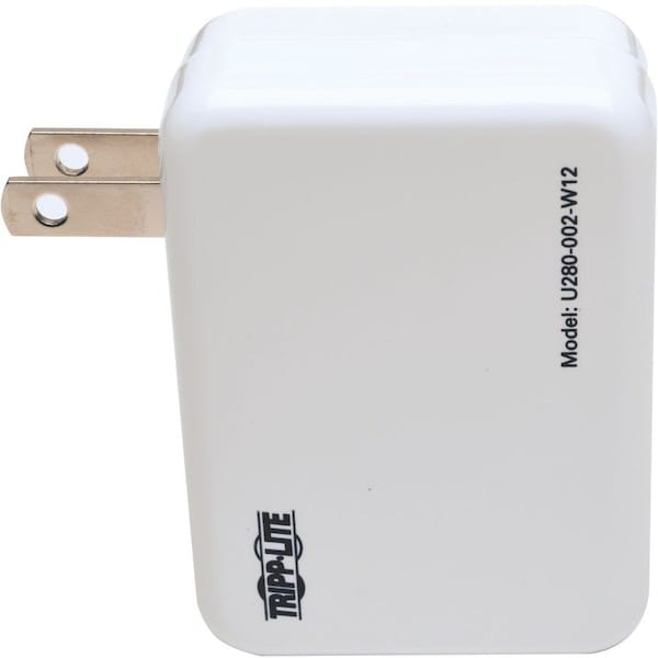 Tripp Lite Tripp Lite by Eaton 2-Port USB Wall/Travel Charger, 5V, 1.0/2.4A - 5 V DC Output - 2.40 A - U280-002-W12