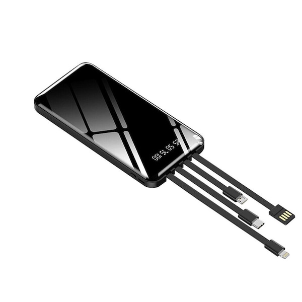 Milink 10000 mAh Power Bank with Built-in Full Set Charging Cables - WCP-J272