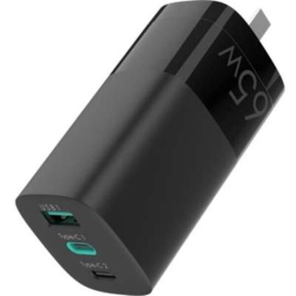 4Xem 65 watt 1 x USB-A Black PD Charger - 4XGAN00165WB