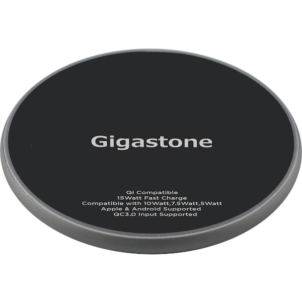 Gigastone GA-9700 Qi Certified Fast Wireless Charging Pad - GS-GA-9700B-R