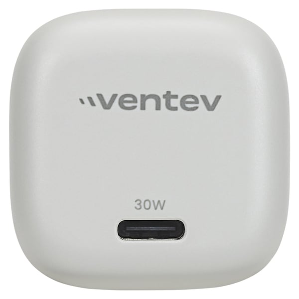 Ventev 30w Ultrafast Usb C Universal Gan Mini Wall Charger, Gray - WC30-HDBX-85930