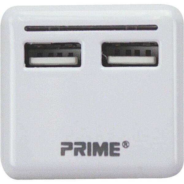 Prime-Line Prime Line  3.4 A 2-USB Port High Speed Charger, White - PR312008