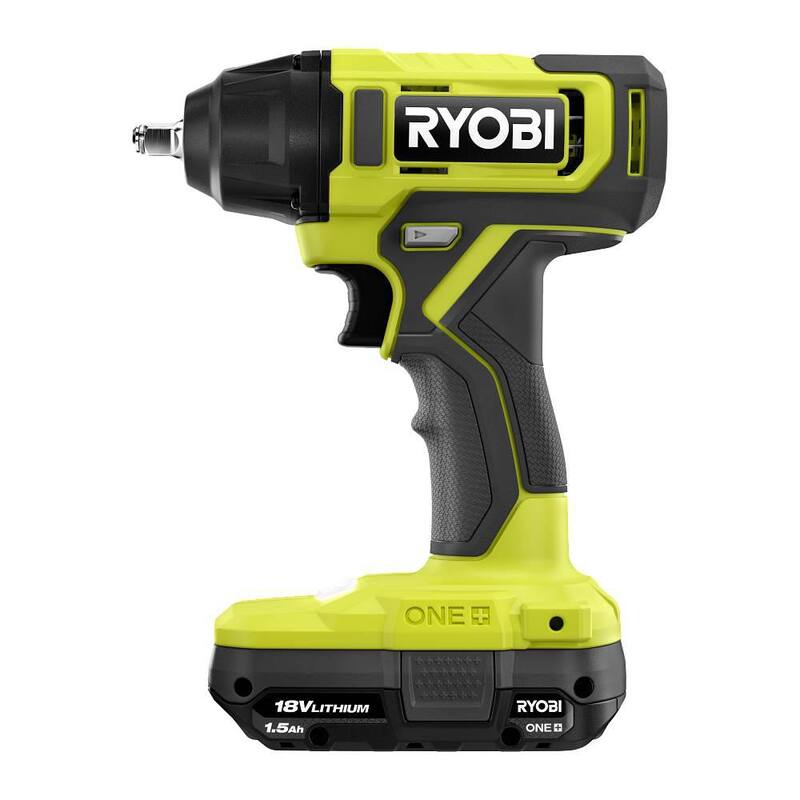 RYOBI ONE+ 18V Llave de Impacto Inalámbrica de 3/8 pulgadas con (1) Batería de 1.5 Ah y Cargador - PCL250K1