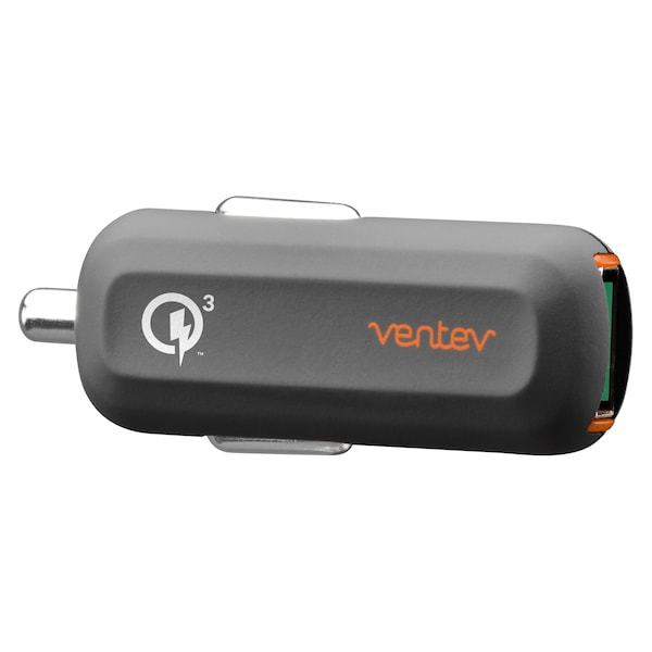 Ventev QC3.0 24W Dashport rq1300 mini USB A Car Charger, Gray - DPRQ13VPAVNV