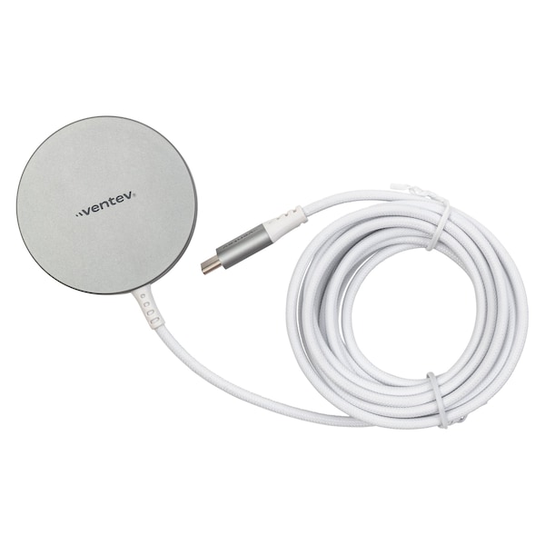 Ventev 10ft Alloy 15w Wireless Magnetic Charger, Silver - MC10-SLV262632