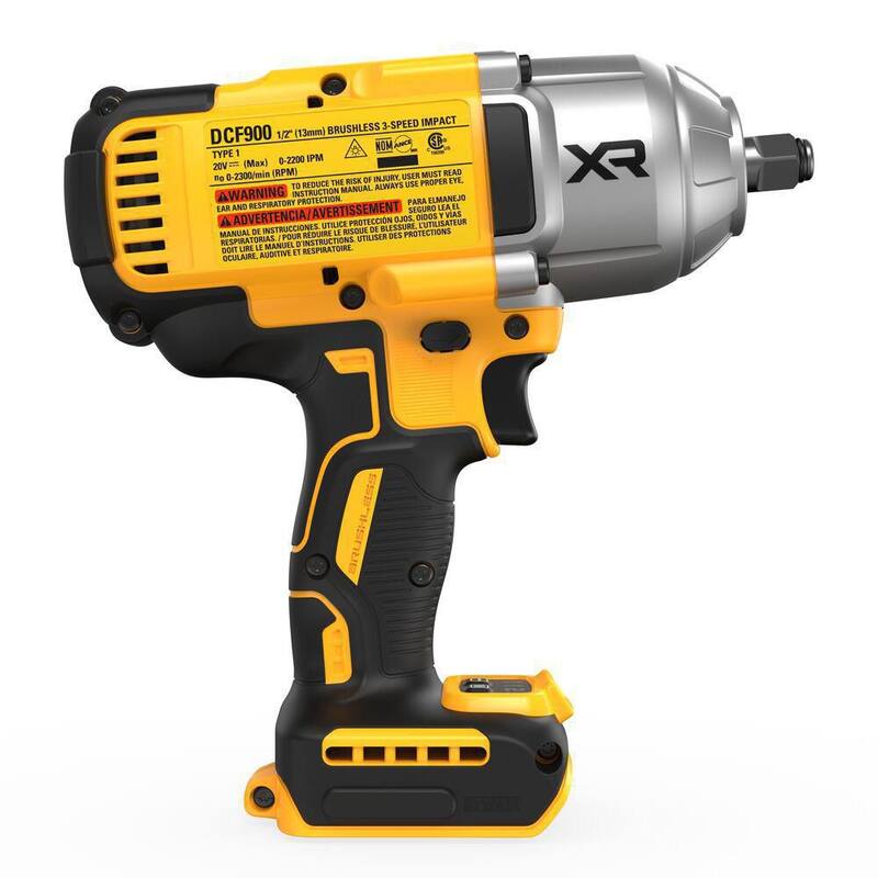 Llave de Impacto inalámbrica de 1/2 pulg. DEWALT 20V MAX de Iones de Litio con Paquete de Batería de 20V MAX Premium de Iones de Litio 5.0Ah - DCF900BWDCB205